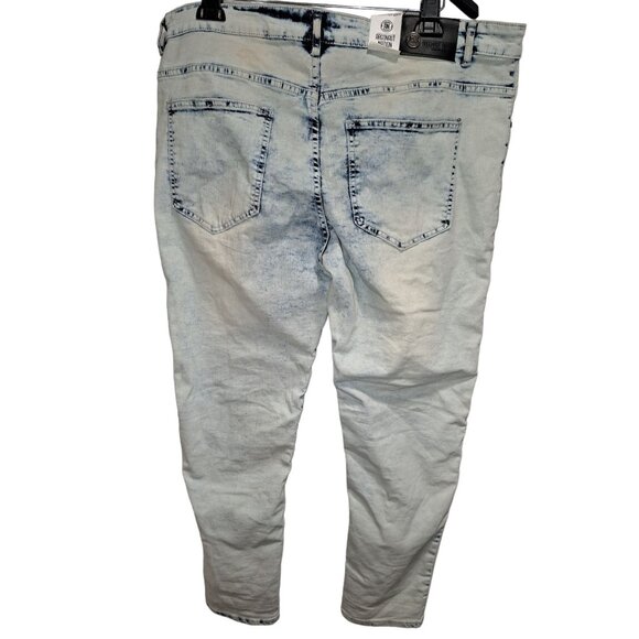 Argonaut Nation Acid Wash Distressed Ribbed Jeans Size 42X32 (Flaw) - Picture 5 of 5